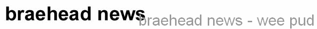 braehead news - wee pud